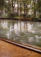 Gustave Caillebotte - The Yerres Rain aka Riverbank in the Rain